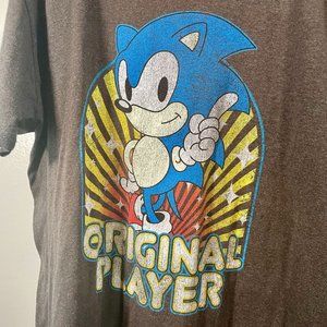 Sonic the Hedgehog - Original Player Official Sonic Shirt - Grey, XL